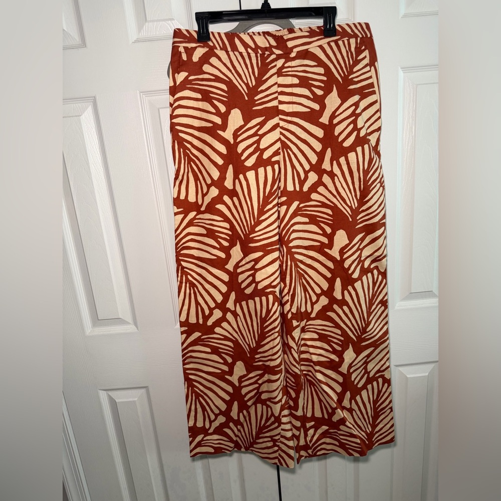 Banana Republic HAYDEN WIDE-LEG LINEN-BLEND PULL-ON PANT